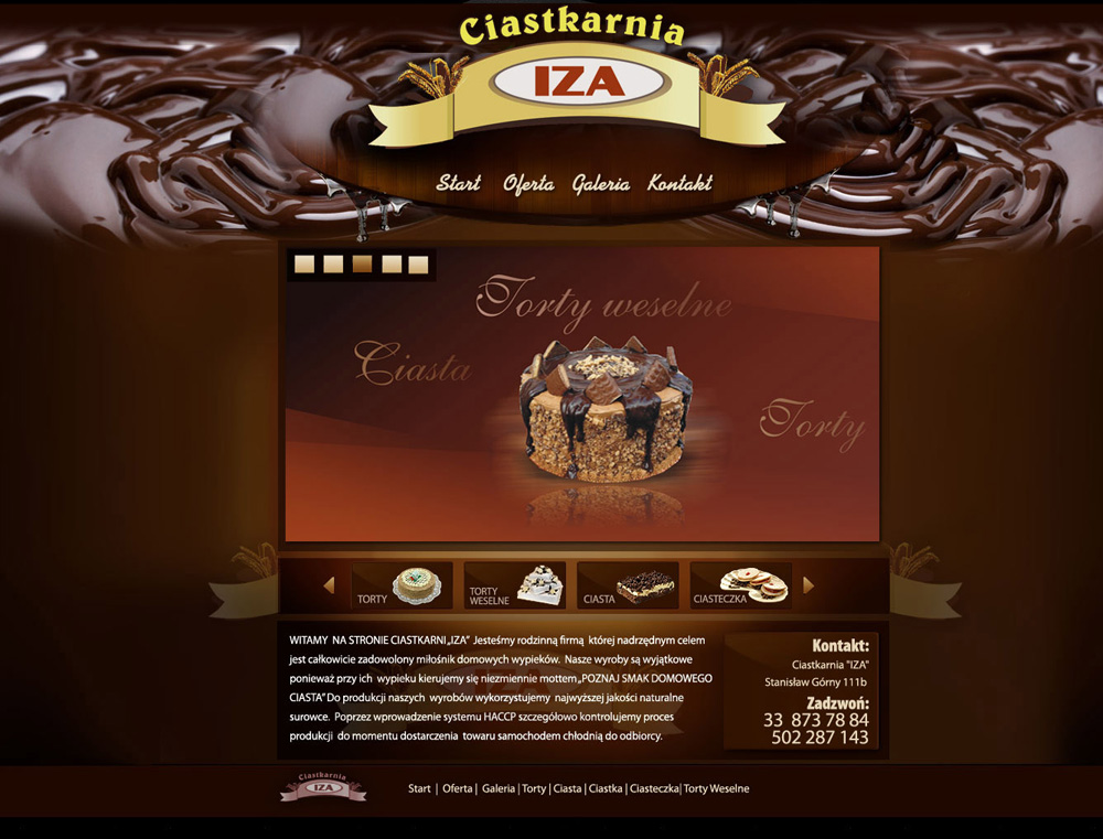 Strony www: www.ciastkarnia-iza.pl.